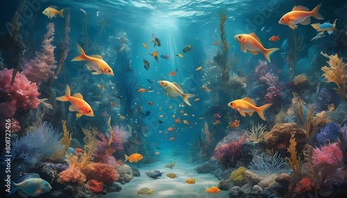 Pisces create a dreamy underwater tableau filled upscaled 5 © Star