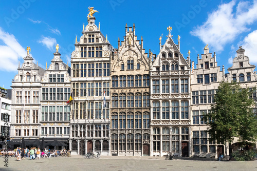 Guild houses in the Grote Markt, Antwerp, Belgium photo