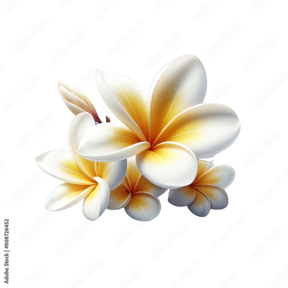 Naklejka premium Plumeria flower isolated on transparent background