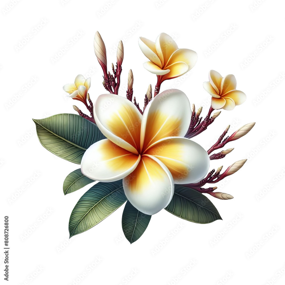 Plumeria flower isolated on transparent background Plumeria flower isolated on transparent background