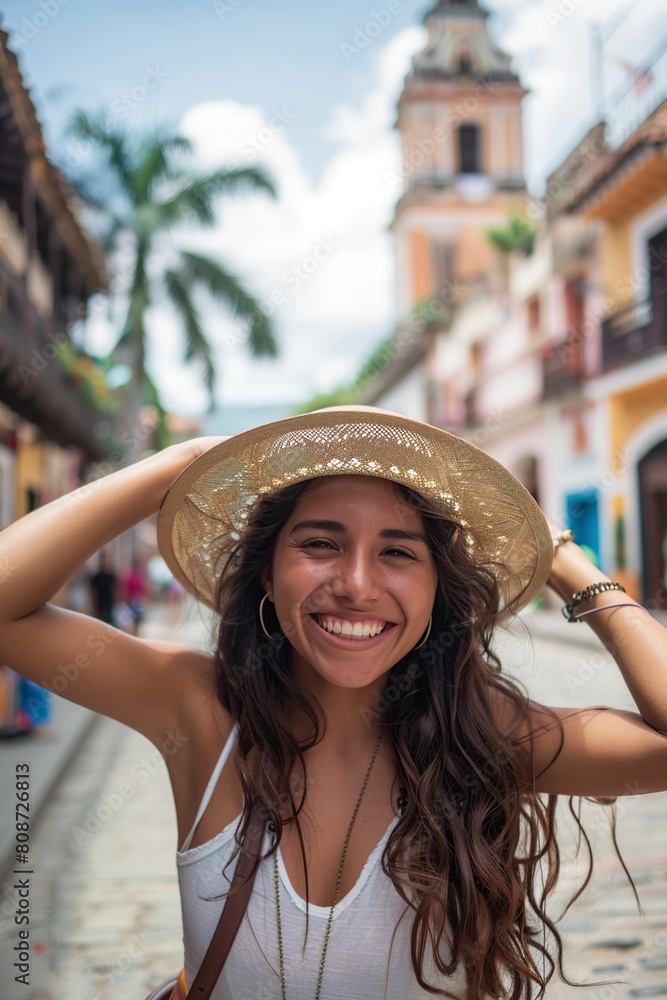 Woman Wearing Hat Smiling