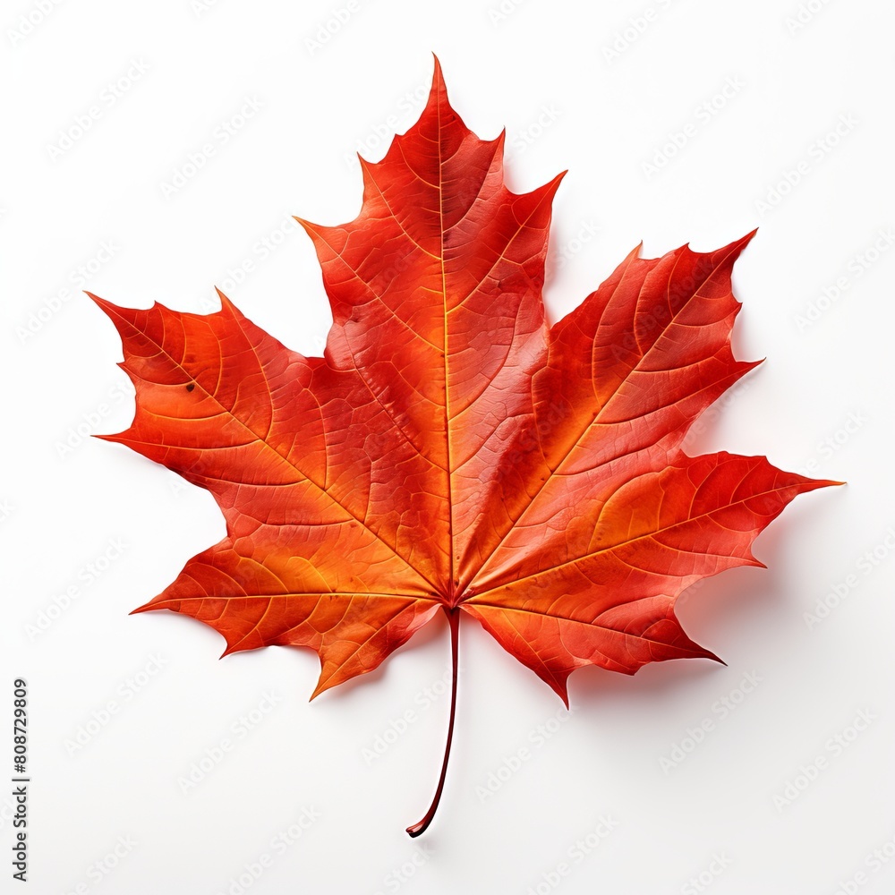 Red maple leaf isolated on white background. Red maple leaf isolated on white background.