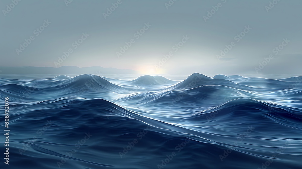 A minimalist depiction of the twilight ocean, focusing on the simplicity and depth of color from vibrant deep blues to intense black, reflecting the peaceful yet profound nature of the sea. A minimalist depiction of the twilight ocean, focusing on the simplicity and depth of color from vibrant deep blues to intense black, reflecting the peaceful yet profound nature of the sea.