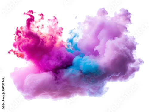 Abstract pink party fog. 3D special effects fog clouds for birthday party isolated on transparent background