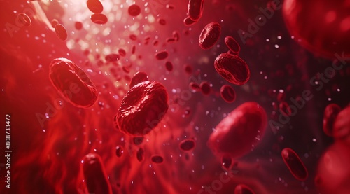 red cells flowing through vein © Hachem