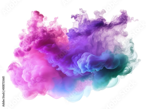 Abstract pink party fog. 3D special effects fog clouds for birthday party isolated on transparent background