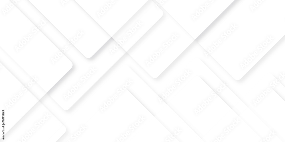 White modern abstract wide banner with geometric shapes. Abstract background vector white. Abstract white square shape with futuristic concept background. White transparent material in triangle. White modern abstract wide banner with geometric shapes. Abstract background vector white. Abstract white square shape with futuristic concept background. White transparent material in triangle.