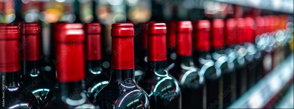 The production line of bottles in the glass bottle factory, with black and red wine bottles on display. The background is white, and there's a close-up shot of them. The production line of bottles in the glass bottle factory, with black and red wine bottles on display. The background is white, and there's a close-up shot of them.
