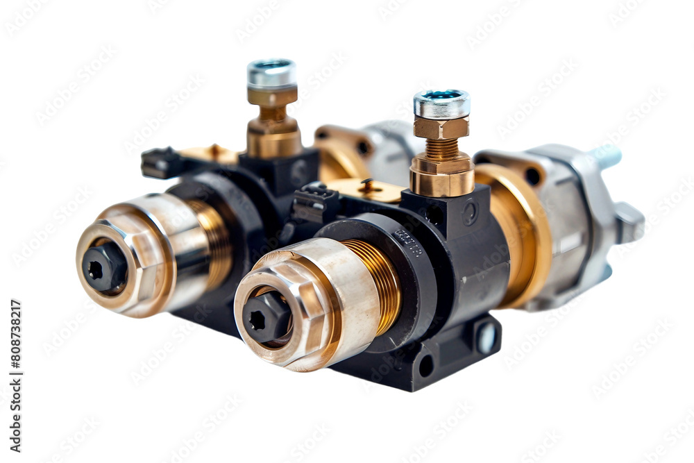 Hydraulic Actuators isolated on transparent background