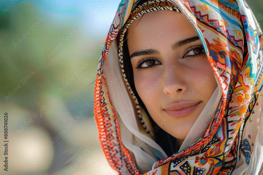 Generative AI picture Portrait of traditional arabian person people in ethnic clothes in real life Generative AI picture Portrait of traditional arabian person people in ethnic clothes in real life