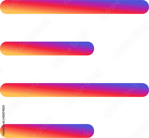 Instagram align icon social media post Instagram icons, post, story, reels interface (gradient version)