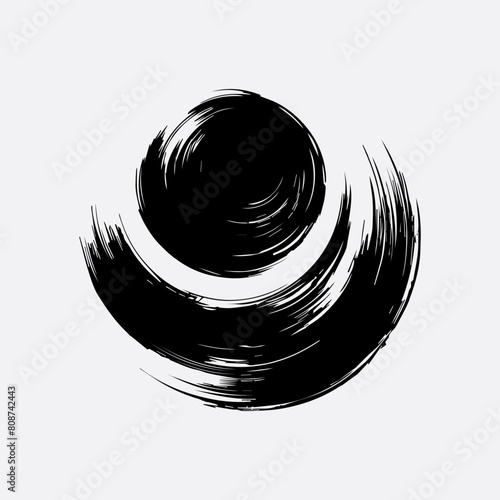 ink Brush Stroke, Dirty textures of banners, boxe, frames and design element