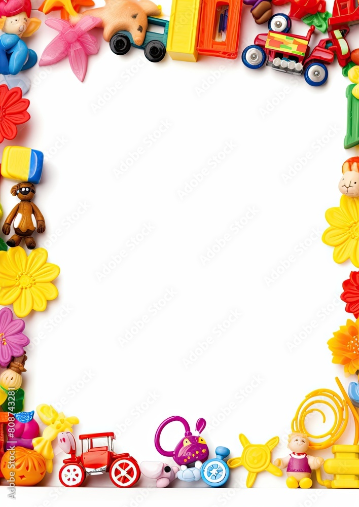 Card border: Toy Frame on White Background Card border: Toy Frame on White Background