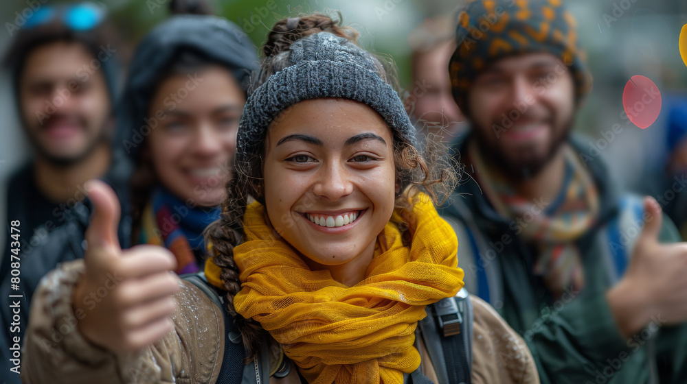Unity in Diversity: Smiling Group Showing Approval Unity in Diversity: Smiling Group Showing Approval