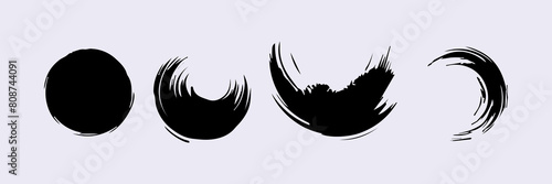 ink Brush Stroke, Dirty textures of banners, boxe, frames and design element