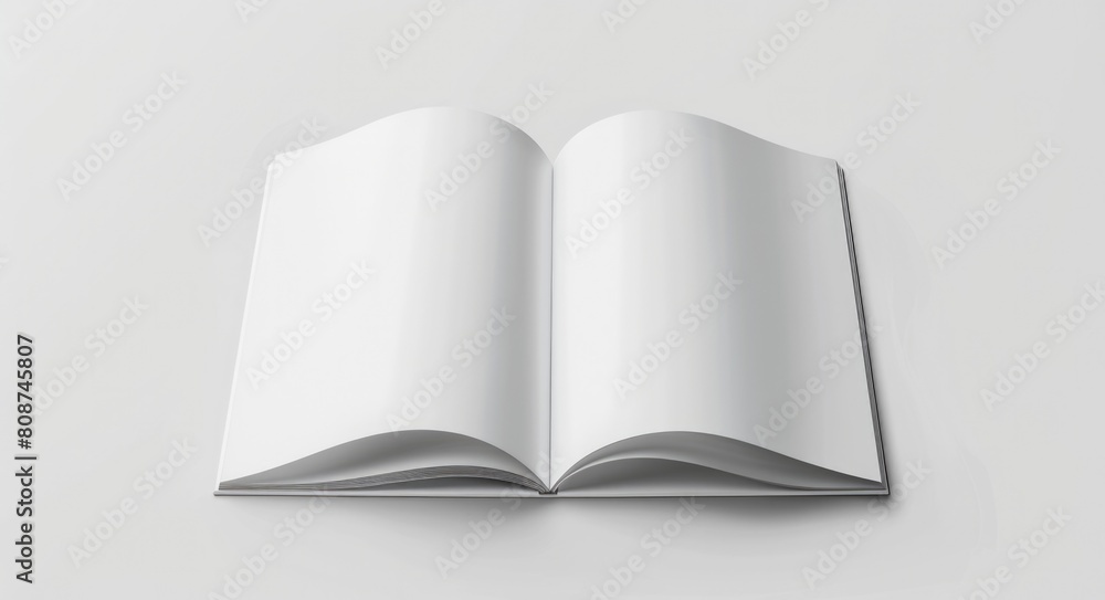 Ad Booklet. Corporate Blank Advertisement Mock-up on White Background Ad Booklet. Corporate Blank Advertisement Mock-up on White Background
