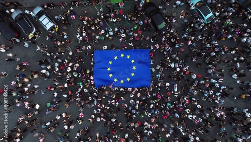 manifest with eu flag aerial view