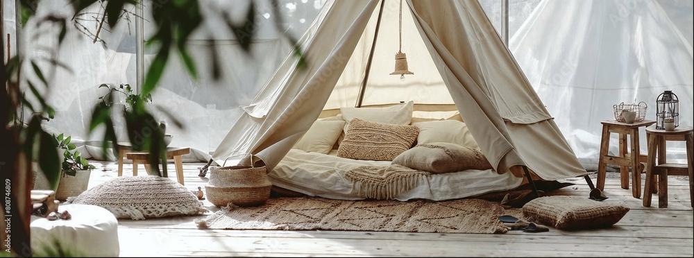 Summer camping vacation. Forest and lake vacation in Europe. Summer camping vacation. Forest and lake vacation in Europe.