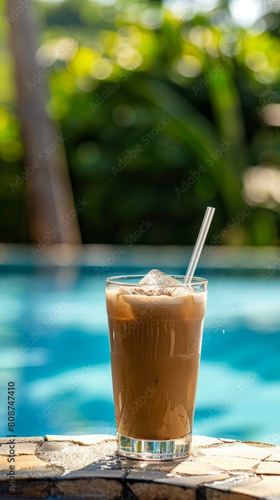 iced coffee on the beach iced coffee on the beach