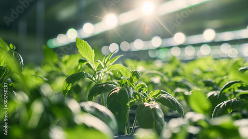 Beneath the watchful gaze of robotic sensors, crops thrive in the controlled environment of an indoor farm, their growth meticulously monitored and optimized to produce the highest