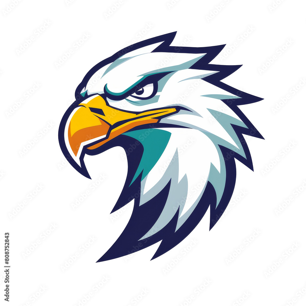 Stylized fierce eagle head mascot Stylized fierce eagle head mascot