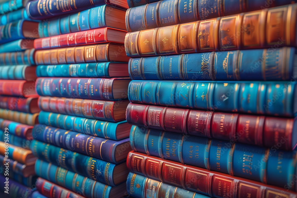 A stack of textbooks sitting on top of each other A stack of textbooks sitting on top of each other
