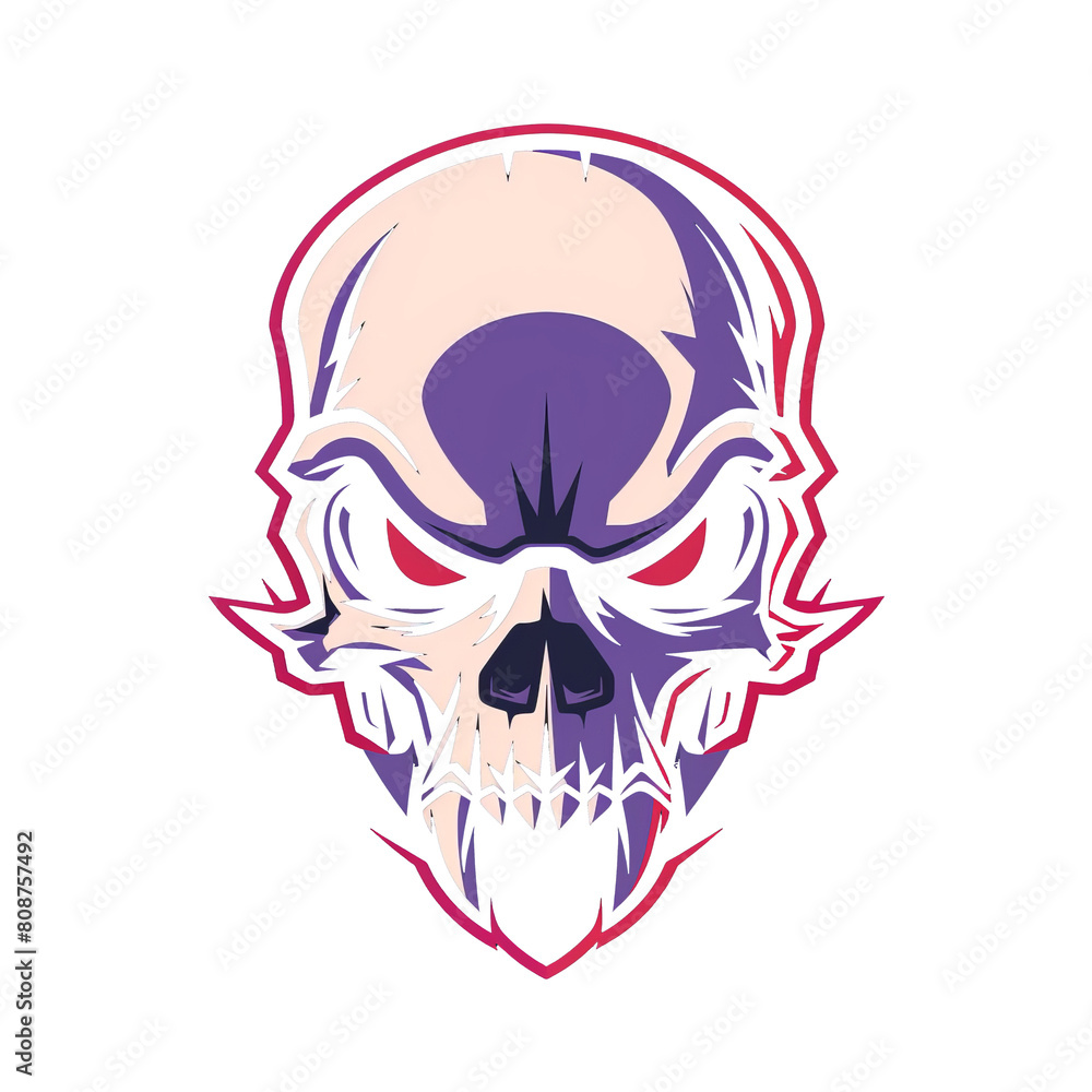 Stylized skull with a menacing glare Stylized skull with a menacing glare