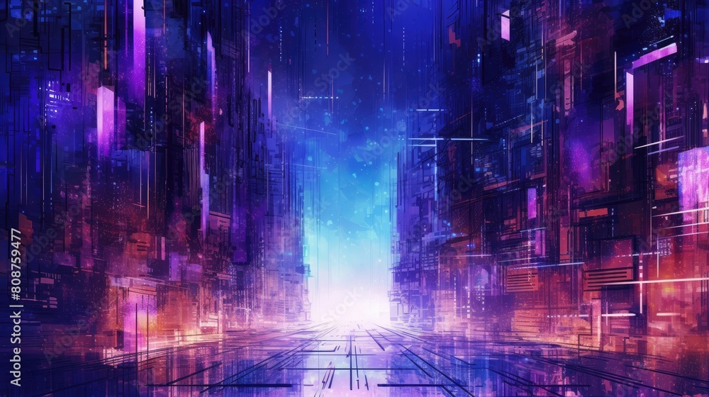 Fototapeta premium Futuristic cityscape.