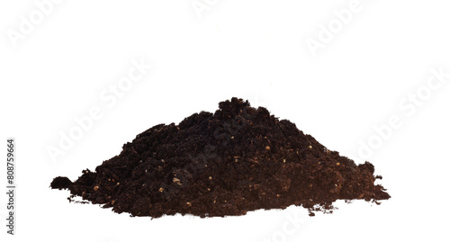 Foto Pile of soil isolated on transparent background