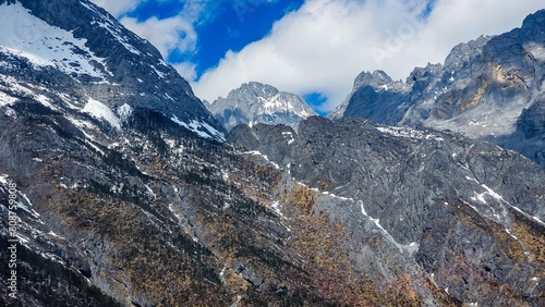 Scenic view of Jade Dragon Snow Mountain in Lijiang  Yunnan  China