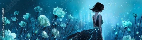 Teal Hued Elegance A Captiv...