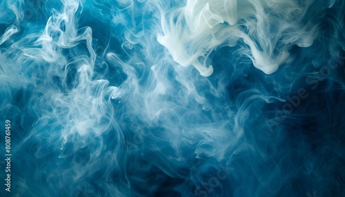 Enigmatic Blue and White Smoke Patterns © Steven