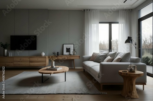 Home interior design of modern living room