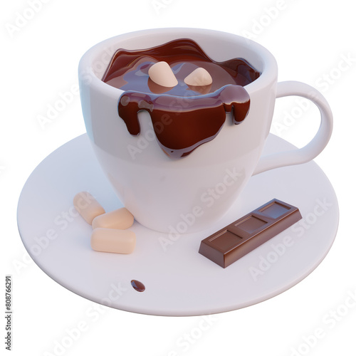 Coffe Drinks 3D Illustration (ID: 808766291)