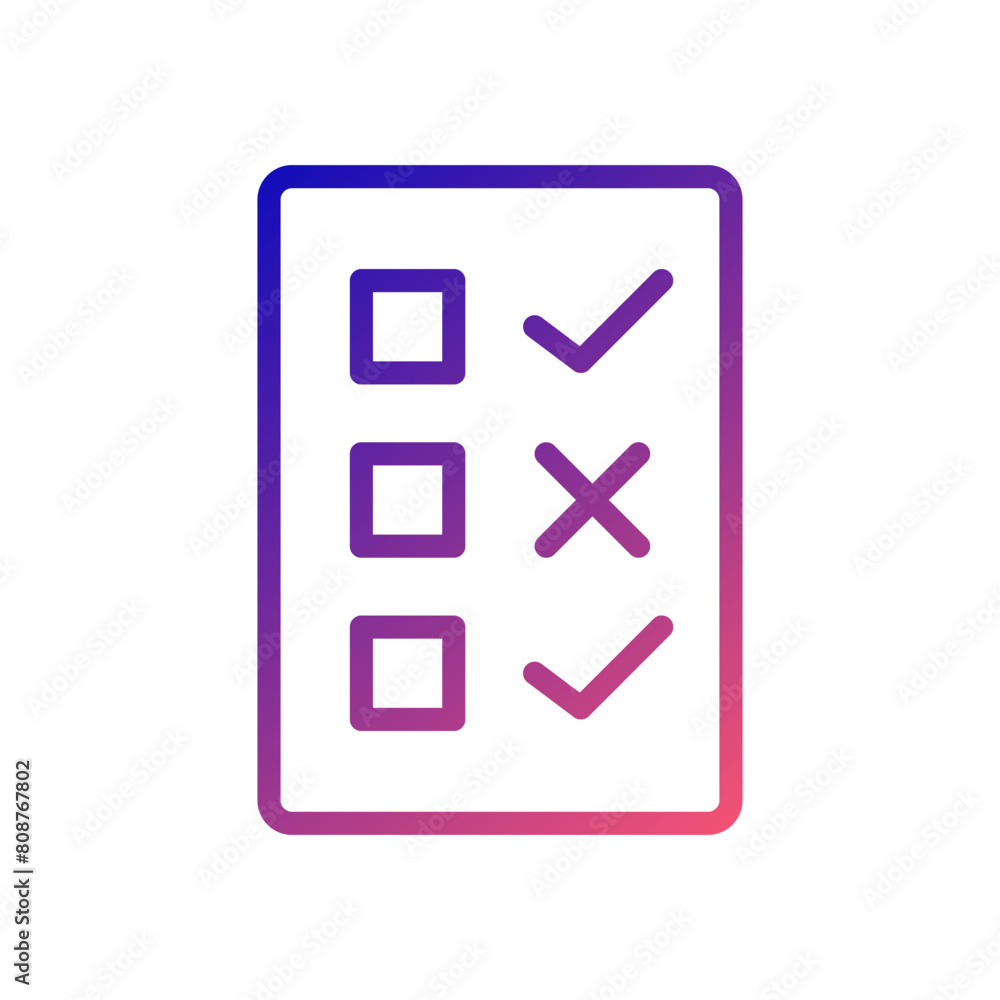 Resume icon gradient blue red business illustration. Resume icon gradient blue red business illustration.
