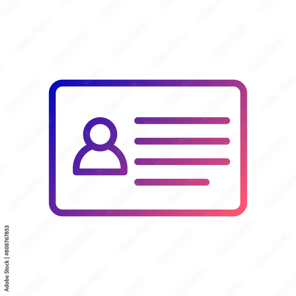Resume icon gradient blue red business illustration. Resume icon gradient blue red business illustration.