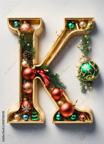 White background k letter is beautiful photo