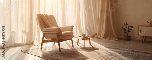 Cozy Minimalist Armchair in...