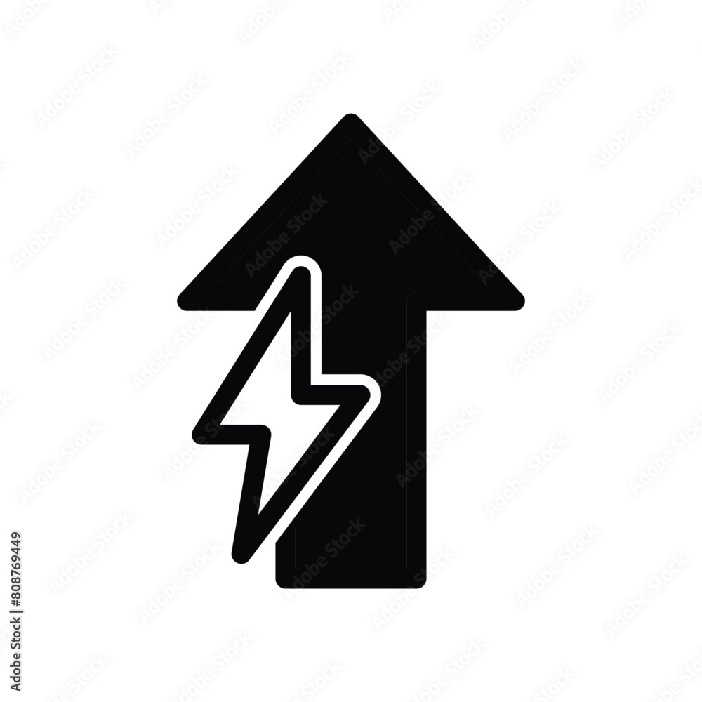 electricity up solid icon vector design good for website and mobile app electricity up solid icon vector design good for website and mobile app