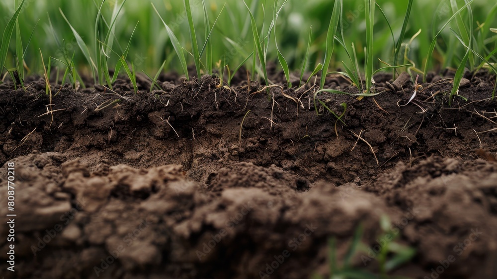 Plants in soil, nature, farm production, AI generated Plants in soil, nature, farm production, AI generated