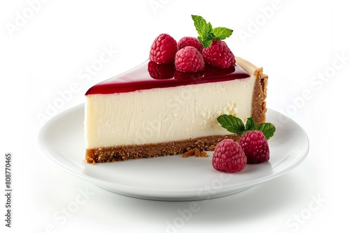 cheesecake, smooth and creamy Isolated on white background