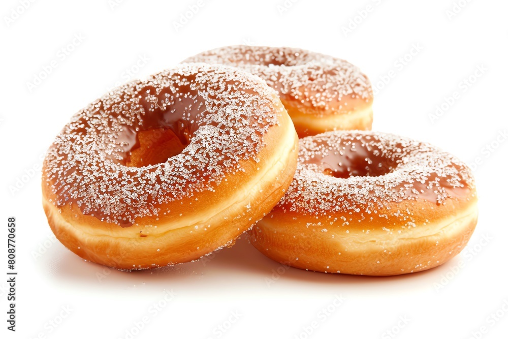 doughnuts, sugary circles Isolated on white background doughnuts, sugary circles Isolated on white background