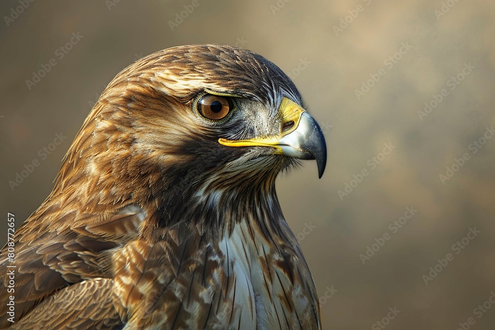 Close-up of Common Buzzard Buteo Buteo Close-up of Common Buzzard Buteo Buteo