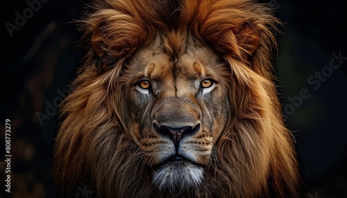 Majestic Lion with Intense Gaze