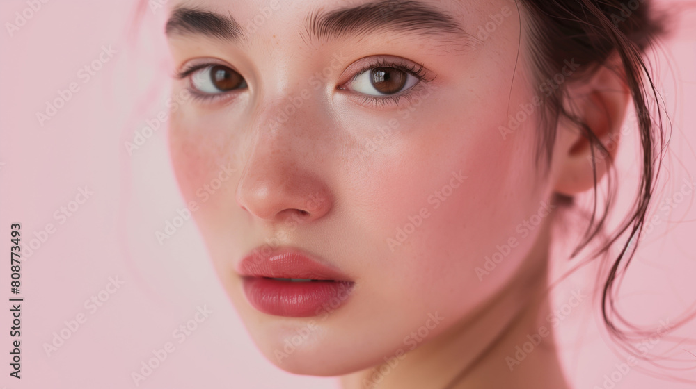 Serene beauty: close-up of a young japanese woman Serene beauty: close-up of a young japanese woman
