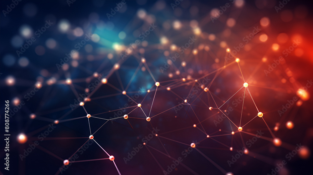Abstract background with shining network structure with dots and lines on dark backdrop Wallpaper of connected neural web in close up view Horizontal illustration for banner design Abstract background with shining network structure with dots and lines on dark backdrop Wallpaper of connected neural web in close up view Horizontal illustration for banner design