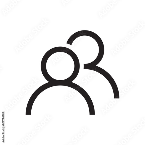 Group People User Outline Icon Vector