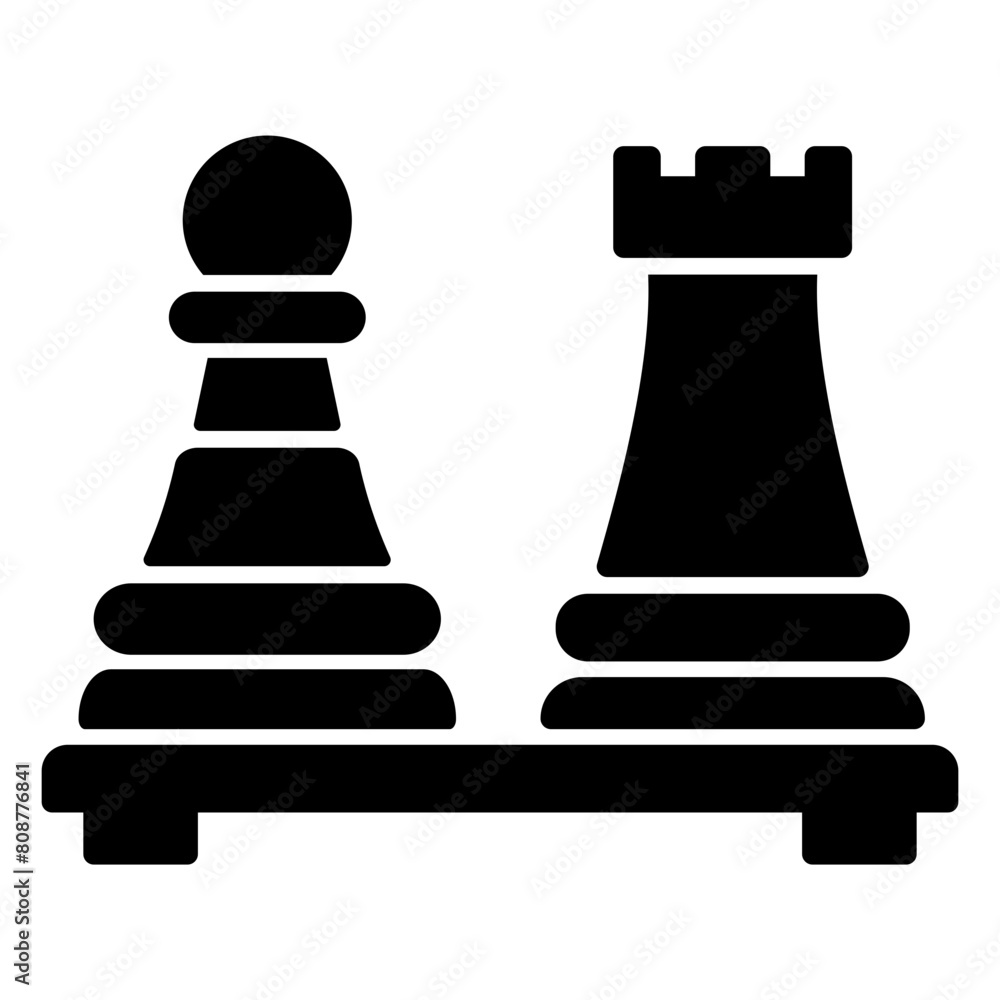 Chessboard icon for game or business strategy Chessboard icon for game or business strategy