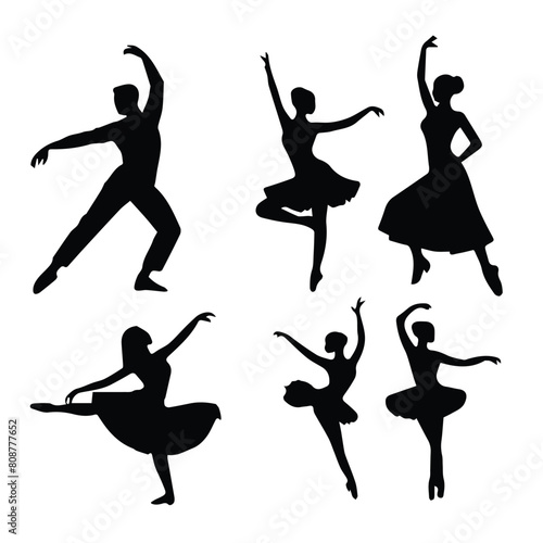 dance girl download vector silhouette design logos