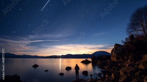 Astronomer witnesses rare celestial event comet streaking through night sky